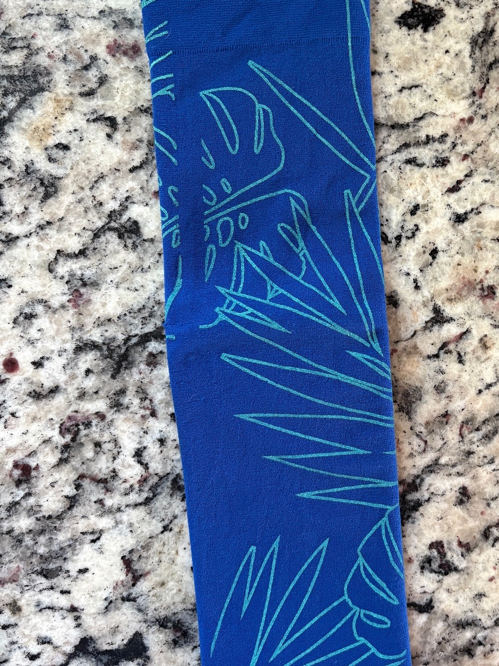 Stance Blue Socks with Teal Floral Line Art